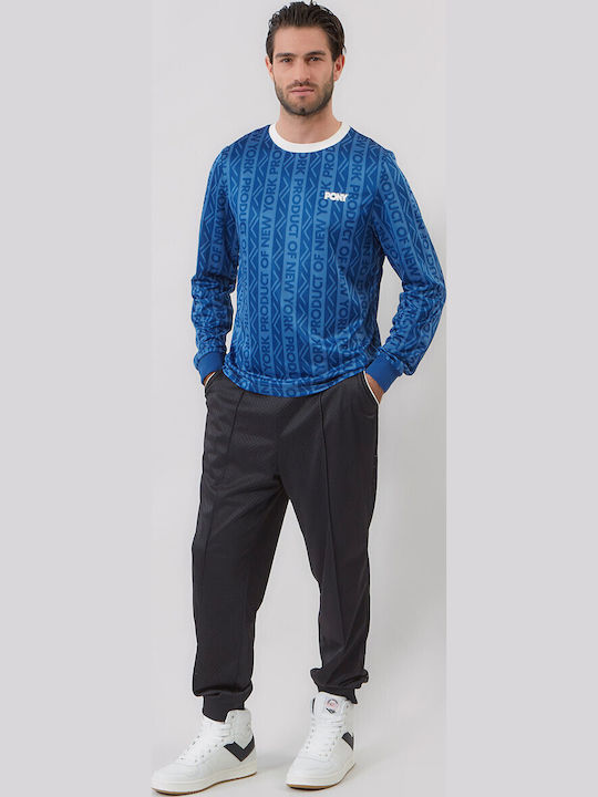 Long Sleeve Athletic Blouse Blue