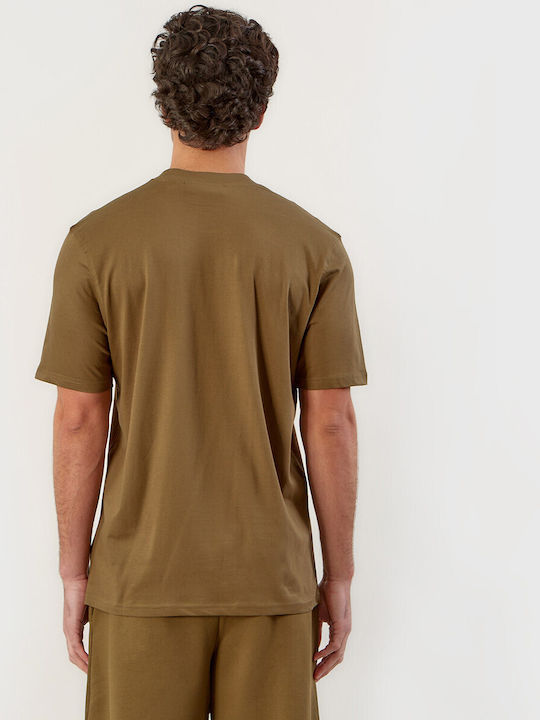 Athletic Polo Short Sleeve Khaki T-shirt