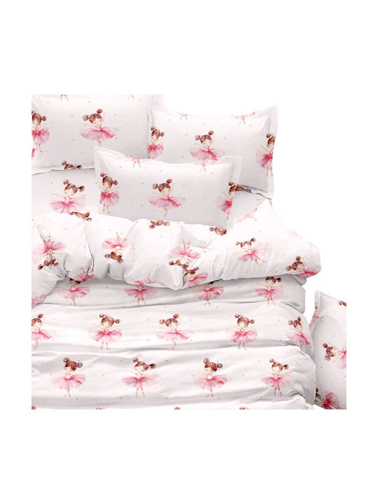 Borea Sheet Set Single Cotton Pink 160x250cm 3pcs