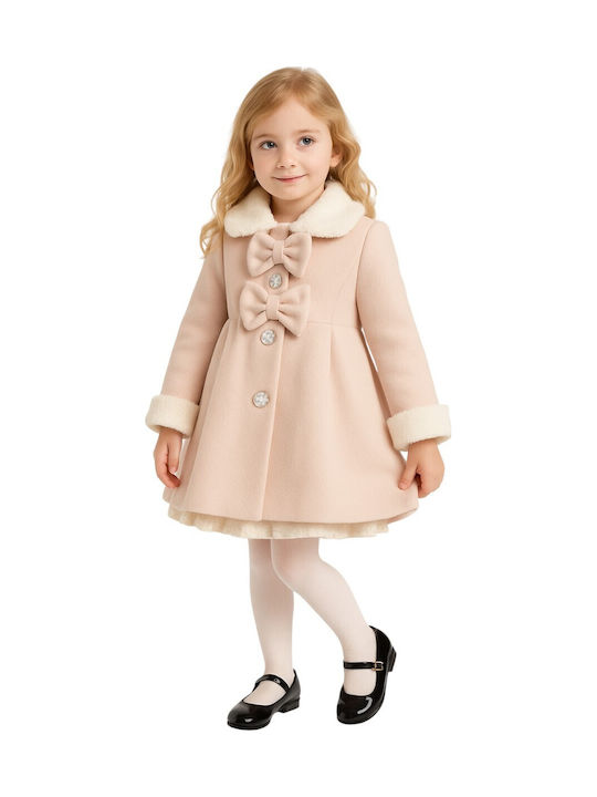 Kinder Mantel mit Futter Beige