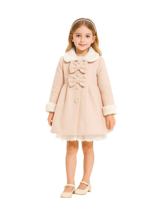 Kinder Mantel mit Futter Beige