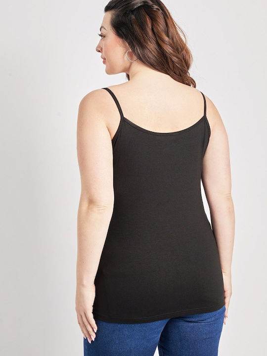Bluza Damă Cu Bretele Neagră