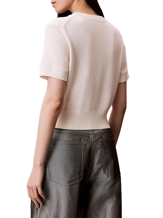 Calvin Klein Monologo Блуза Бял Сиво-Бежов Екрю Calvin Klein Monologo Блуза Бял Сиво-Бежов Екрю