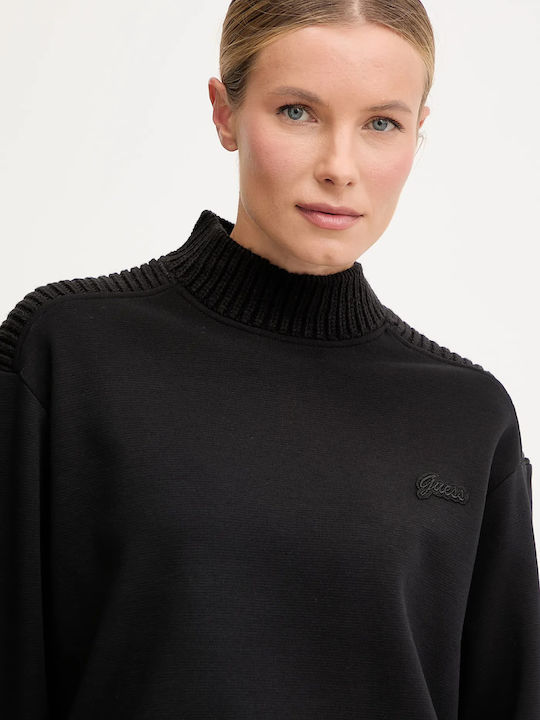 Women's Long Sleeve Sweater Cotton Black