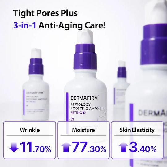 Dermafirm Peptology Boosting Ampoule Serum Προσώπου με Ρετινόλη & Πεπτίδια για Σύσφιξη 30ml