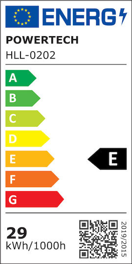 Powertech Ρυθμιζόμενο Κρεμαστό Φωτιστικό Ασημί LED με Φυσικό Λευκό Φως 38x38x120εκ.