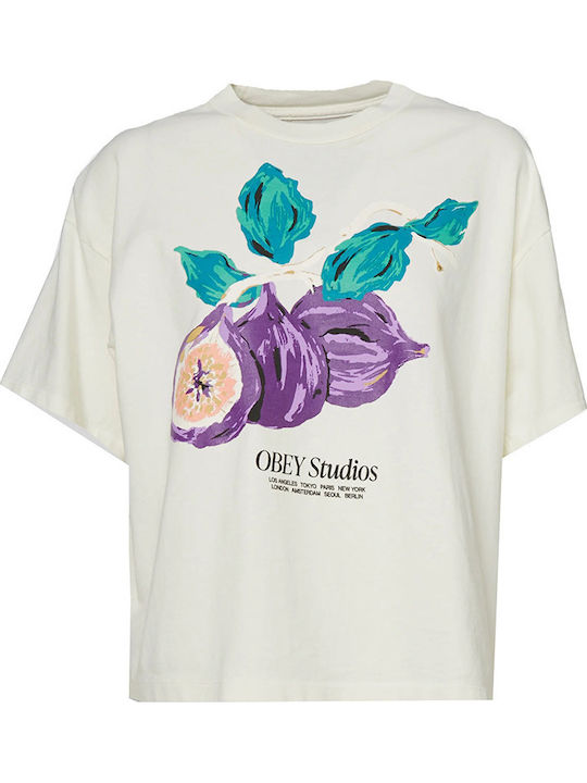 Food Your Mind Raegan Γυναικείο T-shirt Λευκό