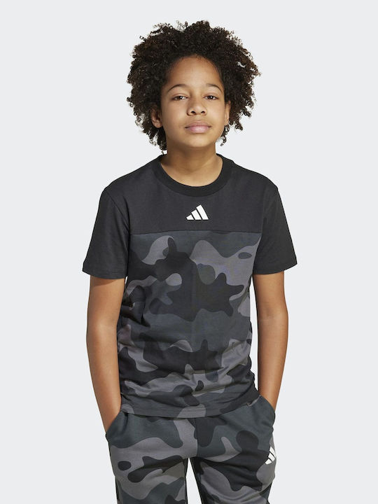 Tricou pentru copii Negru Seasonal Essentials Camo