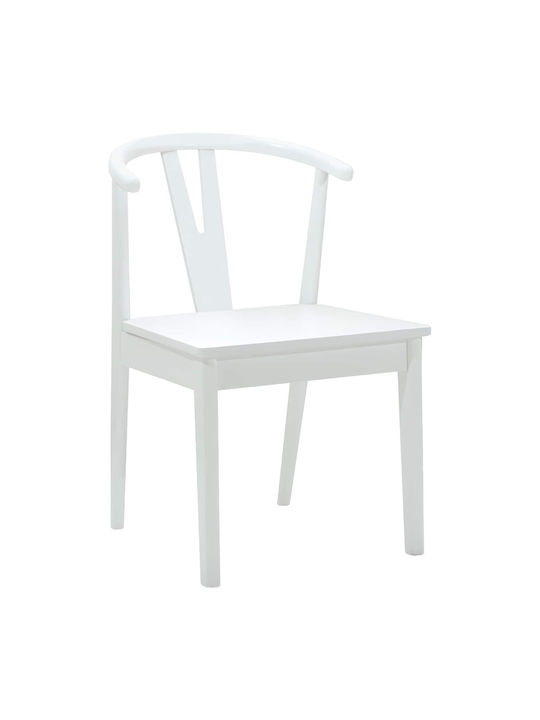 Dining Room Wooden Chair White 50.5x61x80.5cm 2pcs