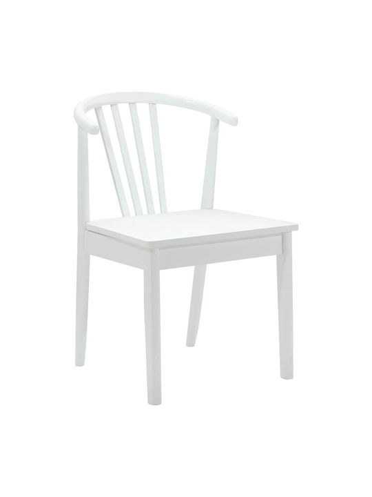 Dining Room Wooden Chair White 50.5x61x80.5cm 2pcs