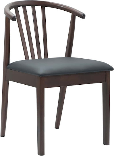 Dining Room Wooden Chair Light Brown, Black 50.5x61x80.5cm 2pcs