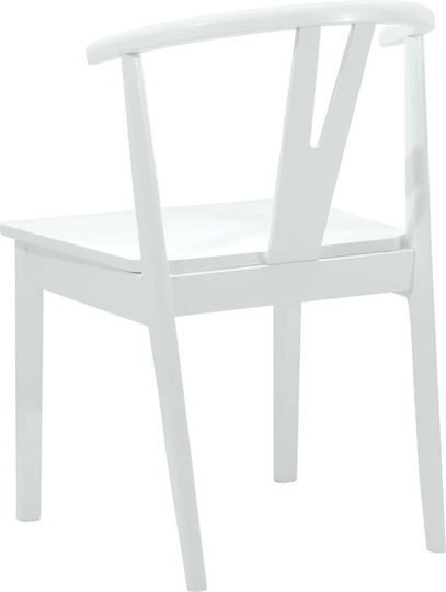 Dining Room Wooden Chair White 50.5x61x80.5cm 2pcs