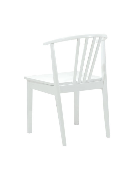 Dining Room Wooden Chair White 50.5x61x80.5cm 2pcs