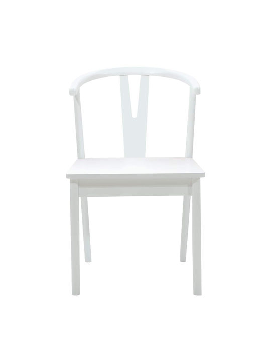 Dining Room Wooden Chair White 50.5x61x80.5cm 2pcs