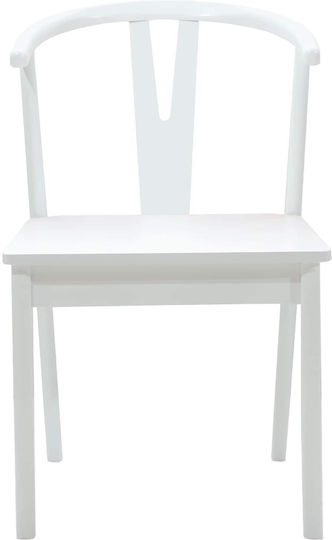 Dining Room Wooden Chair White 50.5x61x80.5cm 2pcs