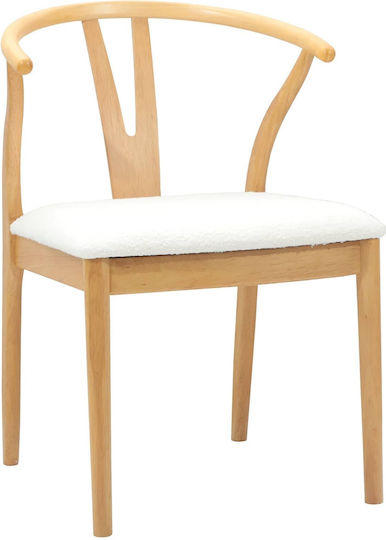 Dining Room Wooden Chair Natural And Light 54.5x53x77cm 2pcs