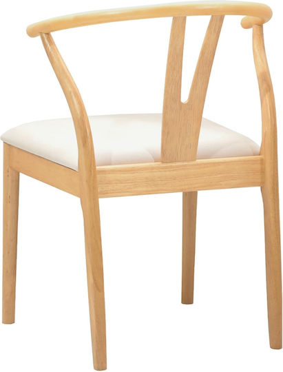Dining Room Wooden Chair Natural And Light 54.5x53x77cm 2pcs
