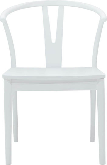 Dining Room Wooden Chair White 54.5x53x77cm 2pcs