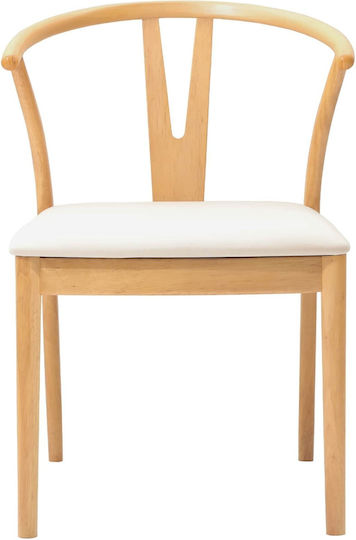 Dining Room Wooden Chair Natural And Light 54.5x53x77cm 2pcs