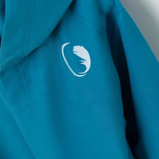 Borea Halat de Baie pentru Copii Turquoise cu Glugă