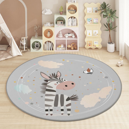 Round Kids Rug Zebra Zebra Funk – Soft 3cm Ø120 cm