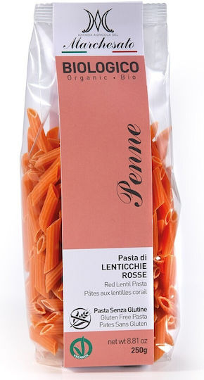 Penne Din Linte Roșie Organic Fără Gluten 250g Marchesato