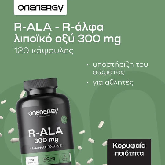 OnEnergy R-ALA 300mg Special Food Supplement 120 Capsules