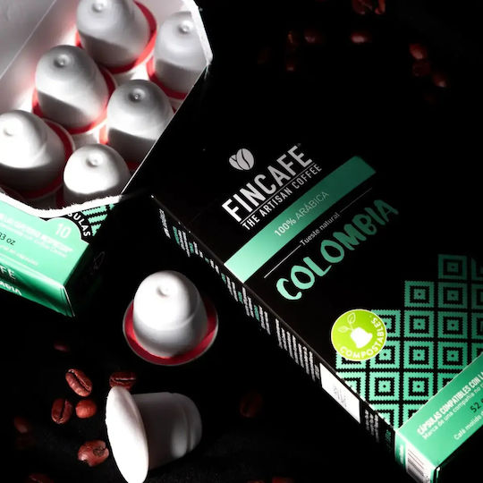 Fincafe Kapseln Espresso Kompatibel mit Maschine Nespresso 10Mützen