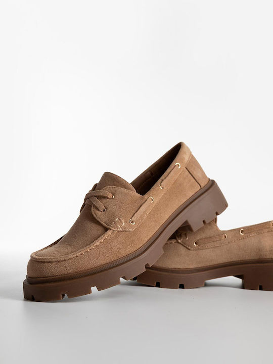 Damen Loafers in Beige Farbe