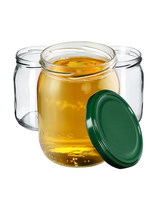 Kadax Set 8 Bucăți Vaze Utilizare Generală Cu Capac Sticlă Transparentă 540ml 8 Bucăți
