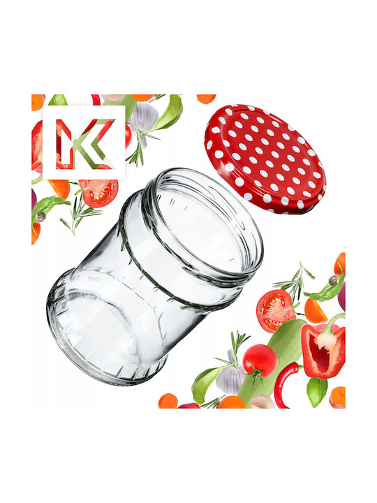 Kadax Set 24Stück Gläser Allgemeine Verwendung mit Deckel Glas Transparent 500ml