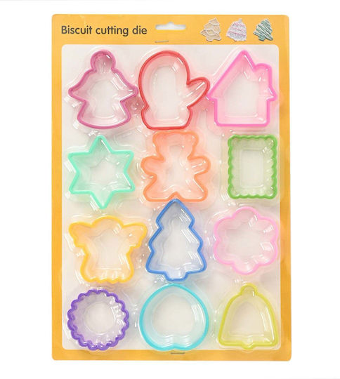 Set 12 Flippy Kuchenringe Aus Silikon Material Verschiedene Formen Für Jeden Anlass Tiefe 1,6 Cm 23,3 X 33,5 X 1,8 Cm Mehrfarbig