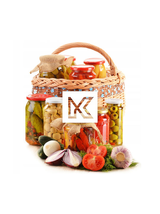 Kadax Set 24Stück Gläser Allgemeine Verwendung mit Deckel Glas Transparent 500ml
