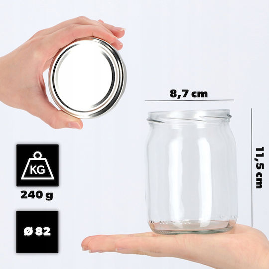 Kadax Set 8Stücke Lebensmittelgläser Allgemeine Verwendung mit Deckel Glas Transparent 540ml