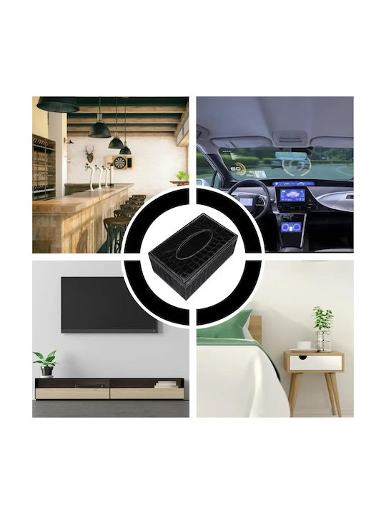 Suport pentru șervețele Neagră 24x12x8.5cm