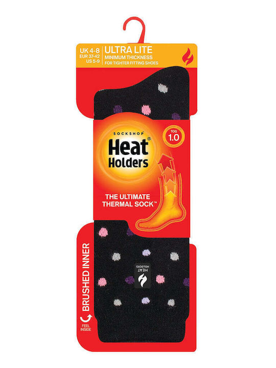 Heat Holders Women's Patterned Socks Black/purple