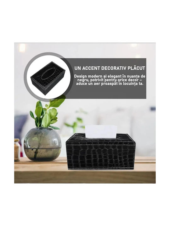 Suport pentru șervețele Neagră 24x12x8.5cm