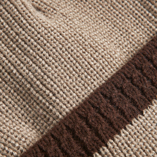 Beanie Beanie Knitted in Beige color
