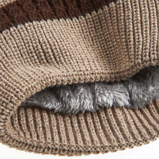 Beanie Beanie Knitted in Beige color