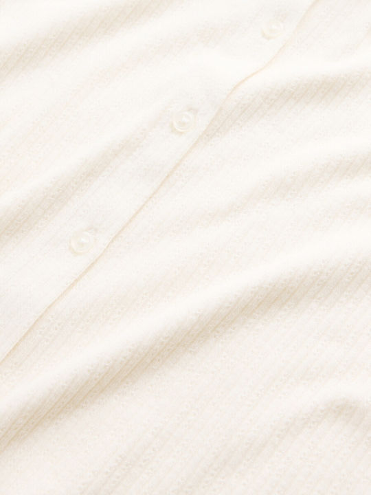 Κοντή Γυναικεία Πλεκτή Ζακέτα Ivory Beige Frost