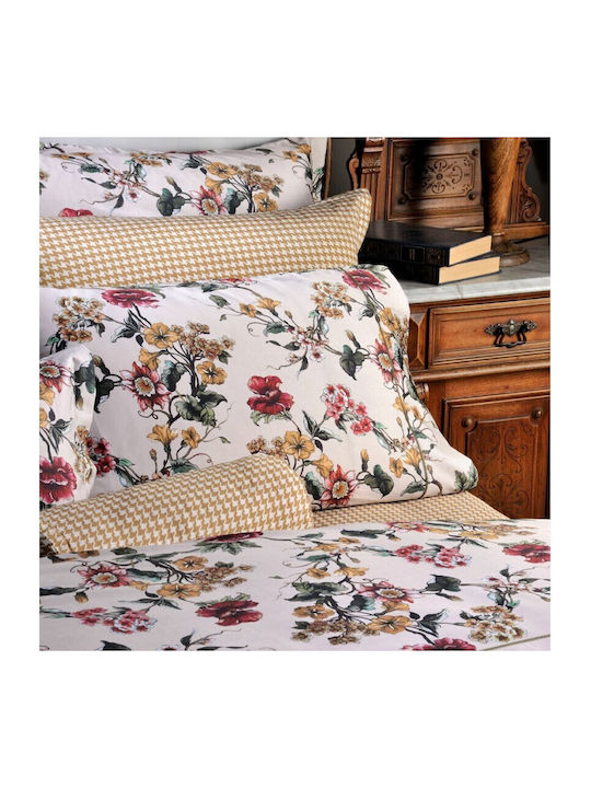Down Town Home Сет Чаршафи 245x280см. Beige Flower 4бр