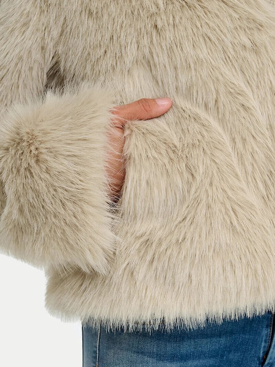 Frauen Pelz Beige