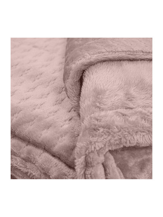 Lino Home Pătură Sherpa Simplă 160x220 cm Lila