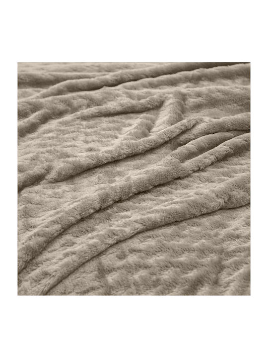 Lino Home Κουβέρτα Fleece Υπέρδιπλη 220x240εκ. Taupe 1300002042