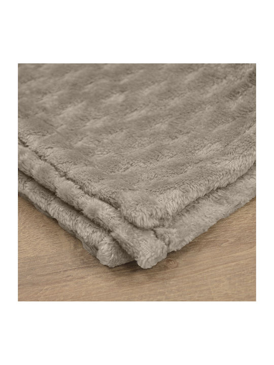 Lino Home Κουβέρτα Fleece Υπέρδιπλη 220x240εκ. Taupe 1300002042