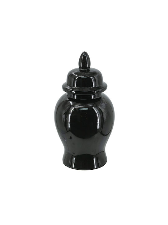 Artekko Decorative Vase Melania Black 16x16x31cm