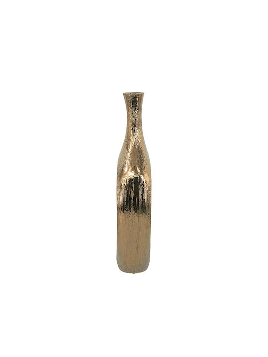 Artekko Διακοσμητικό Βάζο Κεραμικό Lidded Χρυσό Φ23xΥ48cm