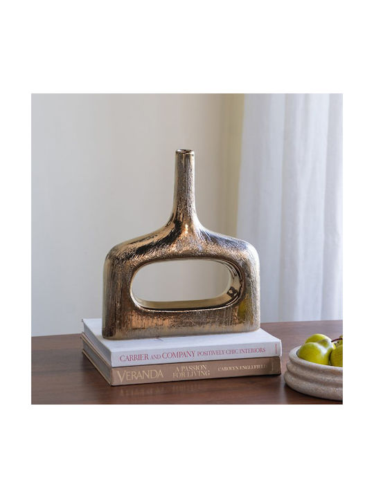 Artekko Decorative Vase Lidded Gold 23x7x33cm