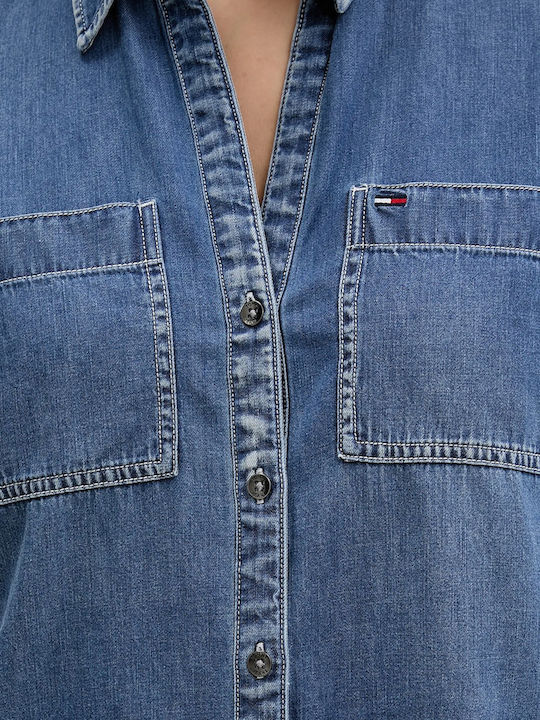 Μακρυμάνικο Γυναικείο Πουκάμισο Denim Medium