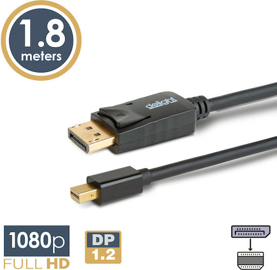 DisplayPort-zu-Mini-DisplayPort-Kabel 1.2 FullHD 1080p 1,8 m